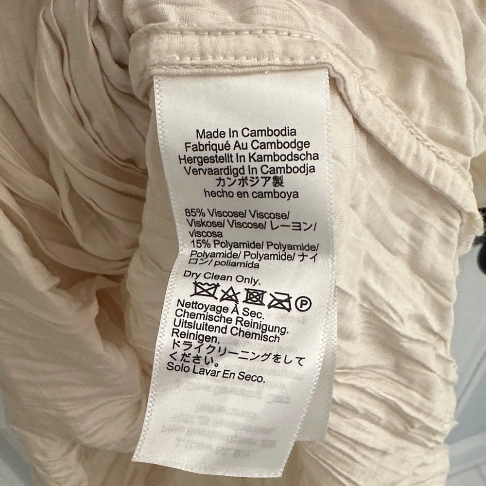 J Crew Crinkle Cream Midi Dress - Picture 3 of 4